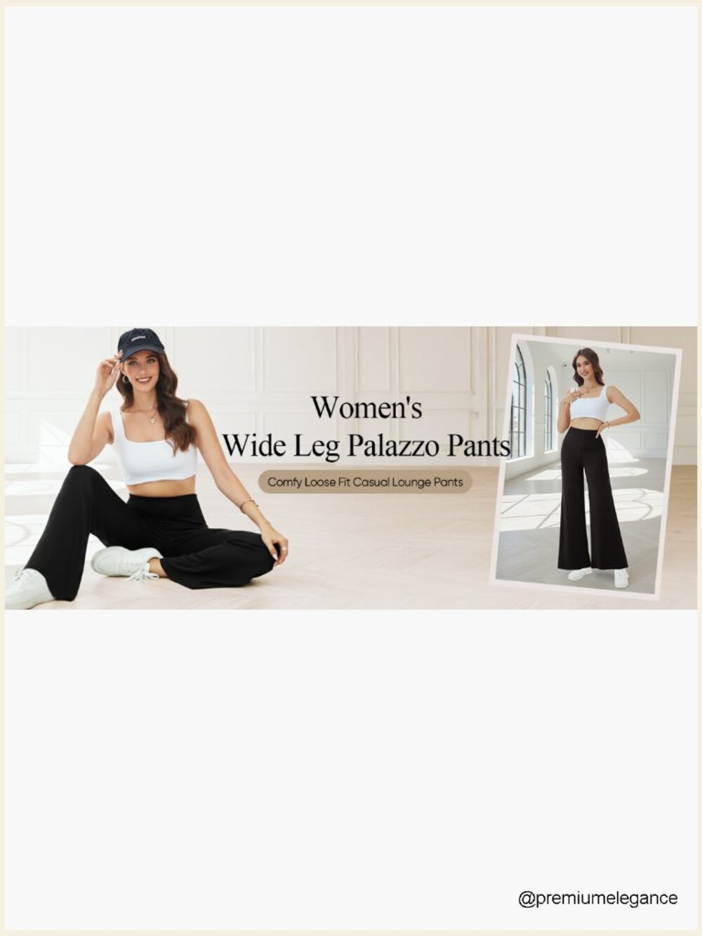 Wide Leg Flowy Palazzo Pants High Waist Casual Summer - Picture 7 of 7